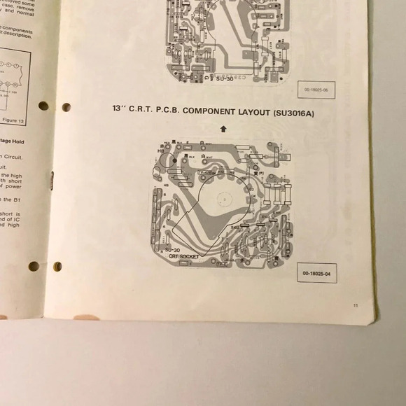 Vintage 1982 Service Manual Electohome G07  19 Inch RGB Colour Monitor Damaged - Picture 12 of 16
